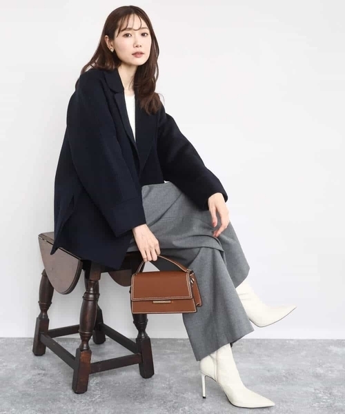 MK MICHEL KLEIN（エムケー ミッシェルクラン） ノーカラーコート