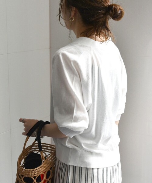 「SHIPS any」 ニットカーディガン ONE SIZE ブルー レディース_画像4