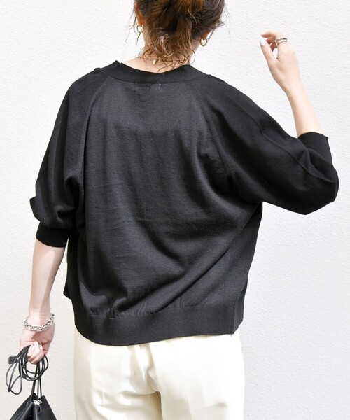「SHIPS any」 ニットカーディガン ONE SIZE ブルー レディース_画像8