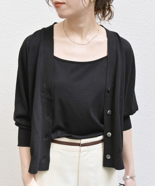 「SHIPS any」 ニットカーディガン ONE SIZE ブルー レディース_画像9