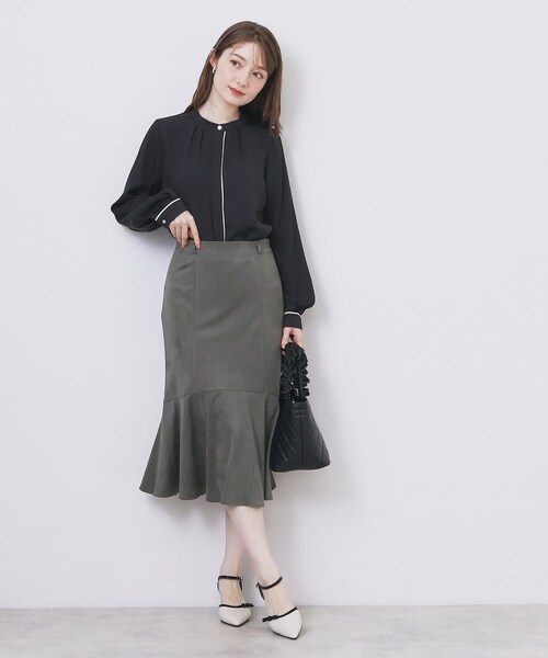 index（インデックス） スカート フェイクスウェード切り替え