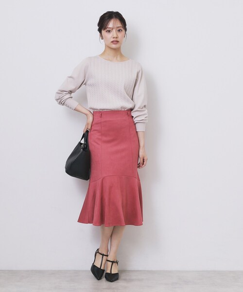 index（インデックス） スカート フェイクスウェード切り替え