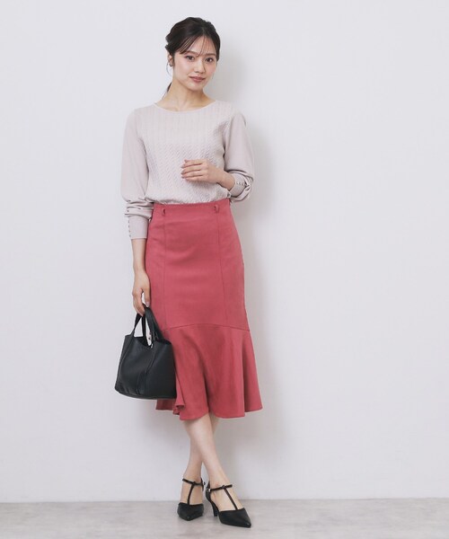 index（インデックス） スカート フェイクスウェード切り替え