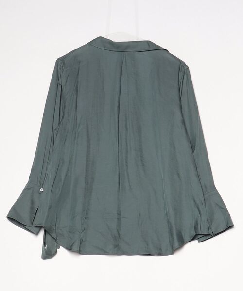 「qualite」 長袖ブラウス 38 グリーン レディース_画像2