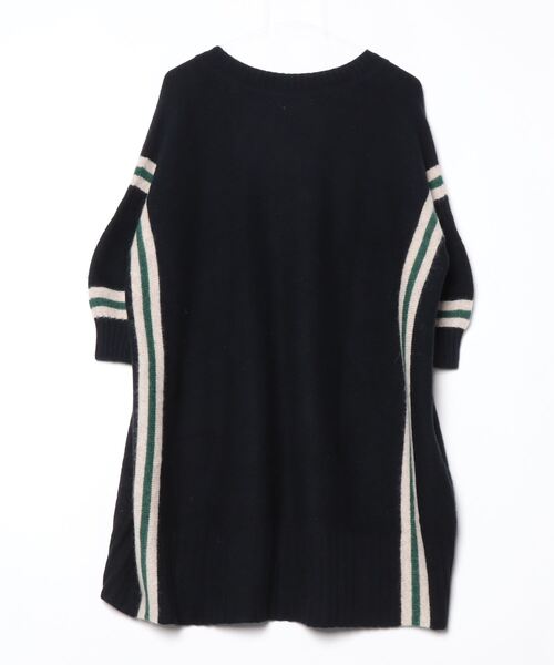 「iliann loeb」 7分袖ニット FREE ネイビー レディース_画像2