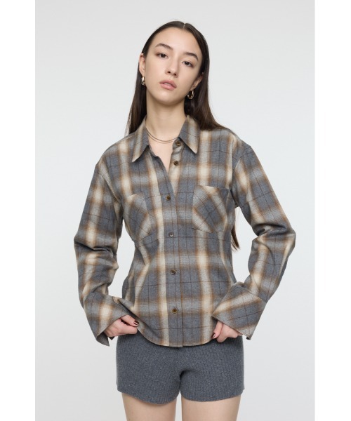 MOUSSY（マウジー） ブラウス シャツ LOOSE CHECK シャツ レディース