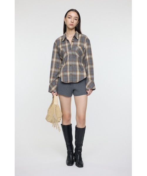 MOUSSY（マウジー） ブラウス シャツ LOOSE CHECK シャツ レディース