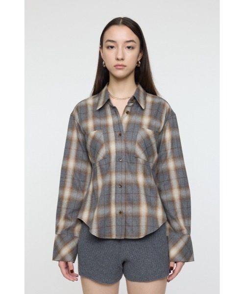 MOUSSY（マウジー） ブラウス シャツ LOOSE CHECK シャツ レディース