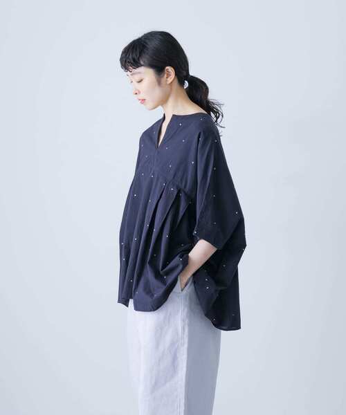 「かぐれ」 半袖シャツ FREE ネイビー レディースの画像