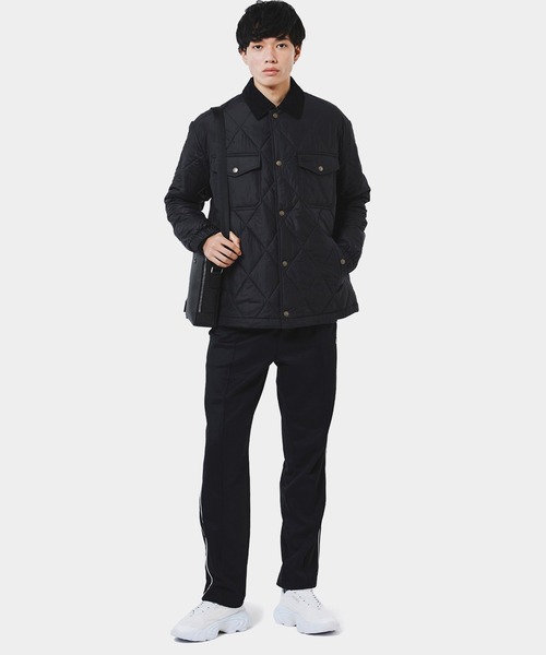 【ネイビー】THERMORE中綿 コーデュロイカラーキルティングジャケット LACOSTE（ラコステ） ブルゾン アウター THERMORE中綿 コーデュロイ