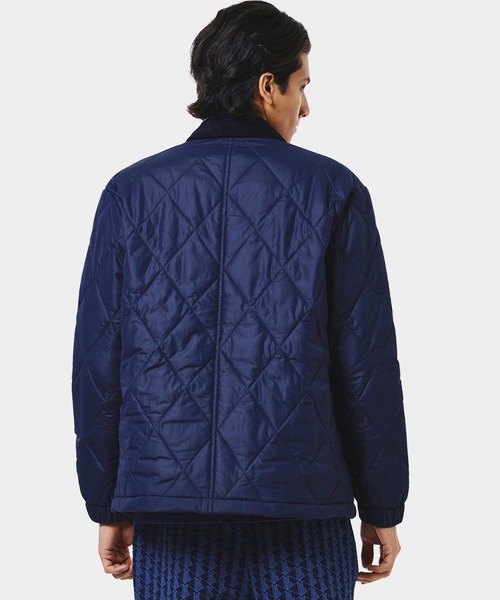 激レア/XL LACOSTE ブルゾン ネイビー ベロア 裏地キルティング ロゴ 激レア/XL LACOSTE ブルゾン ネイビー ベロア 裏地キルティング ロゴ