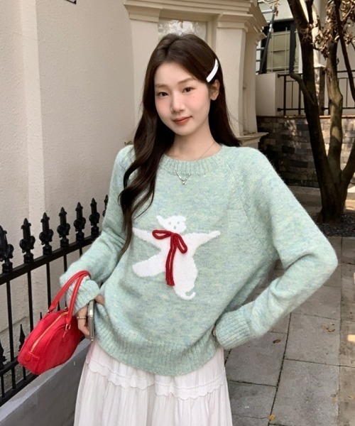 gossip!ロサンゼルス ニット セーター 「Y2Kガーリー」レトロマルチ