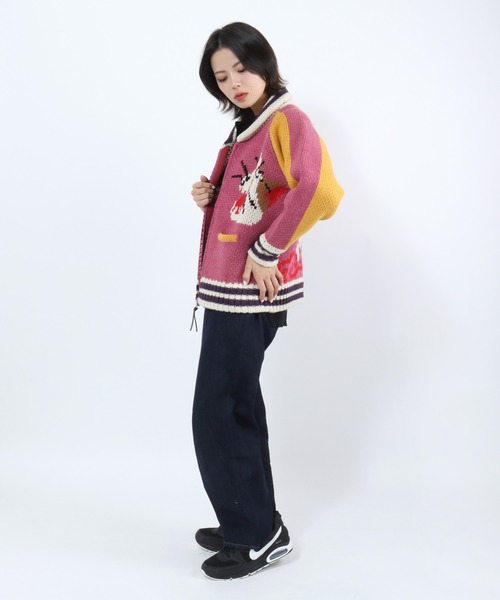 HOUSTON（ヒューストン） カーディガン SOUVENIA COWCHIN SWETER（CAT