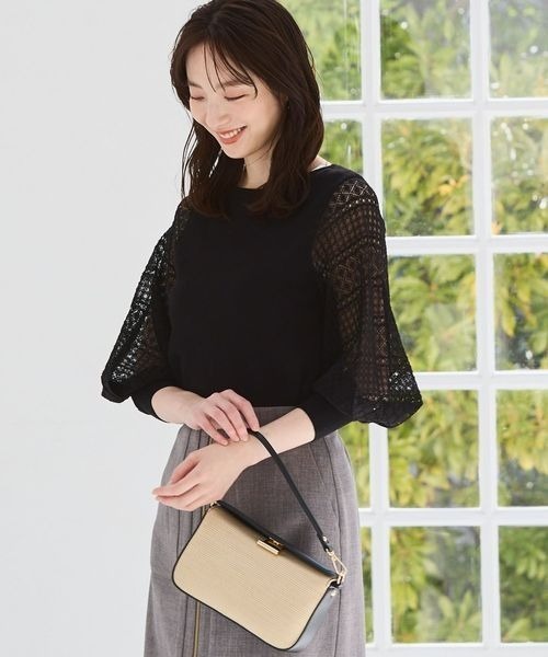 「Andemiu」 長袖ニット FREE グレー レディース_画像4