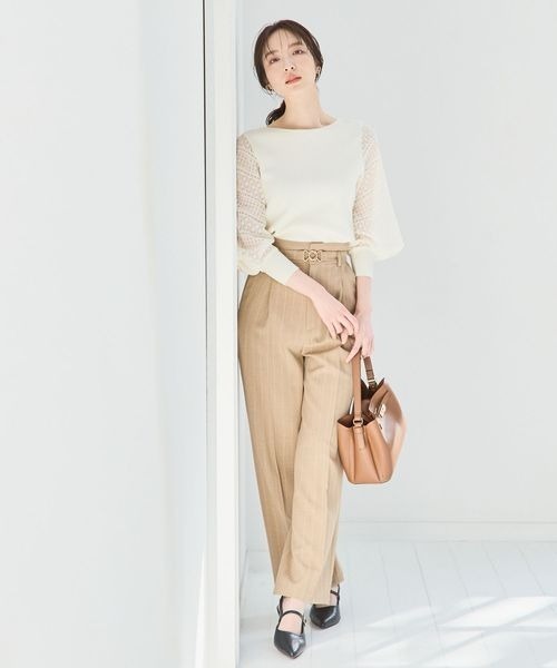 「Andemiu」 長袖ニット FREE グレー レディース_画像5