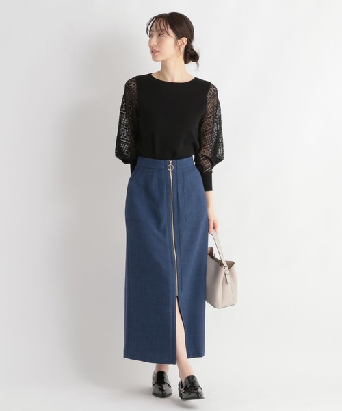 「Andemiu」 長袖ニット FREE グレー レディース_画像9