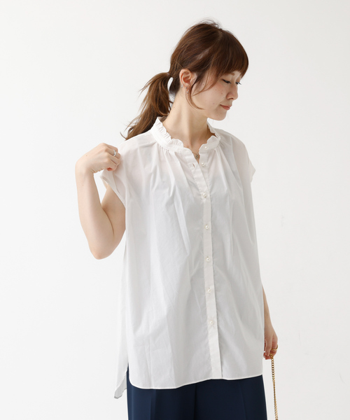 DESIGNWORKS（デザインワークス） ブラウス シャツ パールボタン 