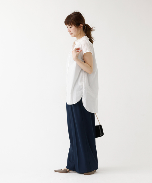 DESIGNWORKS（デザインワークス） ブラウス シャツ パールボタン 