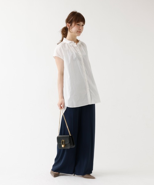 DESIGNWORKS（デザインワークス） ブラウス シャツ パールボタン