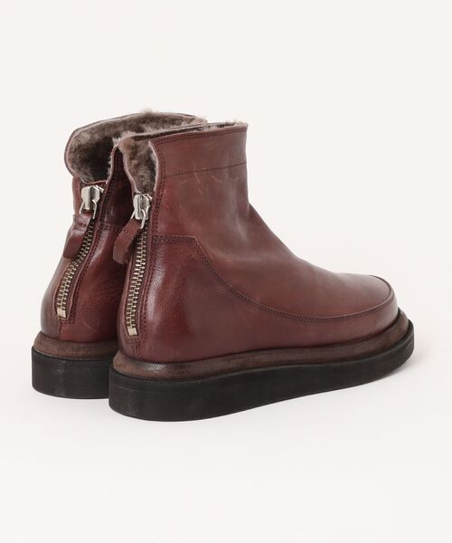 MoMA ブーツ モマ バックジップボアコンビショートブーツ レディース