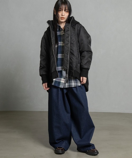 【2024AW】MARECHAL TERRE MA-1 フーディーブルゾン MARECHAL TERRE（マルシャルテル） ブルゾン アウター フーディー