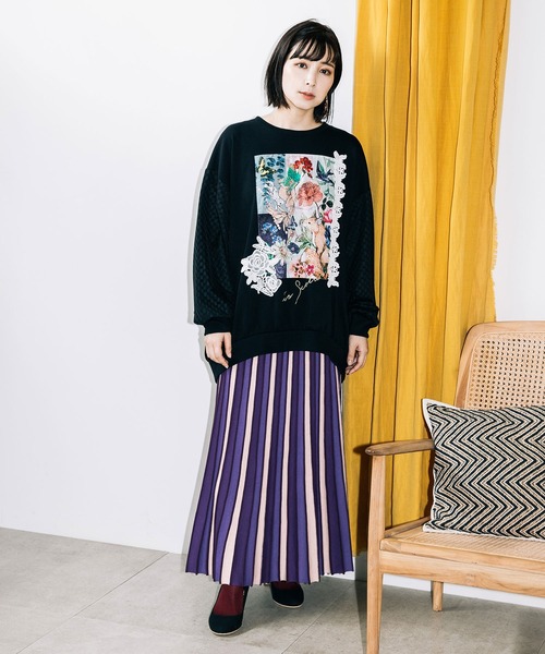 「iS ScoLar」 ロングスカート M ベージュ レディース_画像2