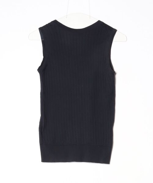 「JOHN SMEDLEY」 ノースリーブトップス S ネイビー レディース_画像2