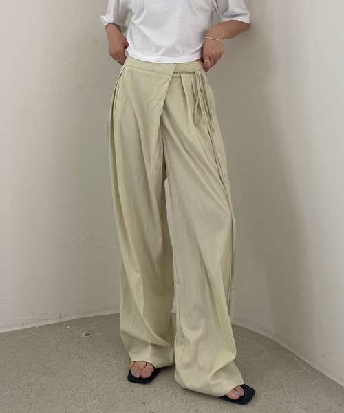 「Didot.showroom」 スラックス S チャコールグレー レディース_画像2