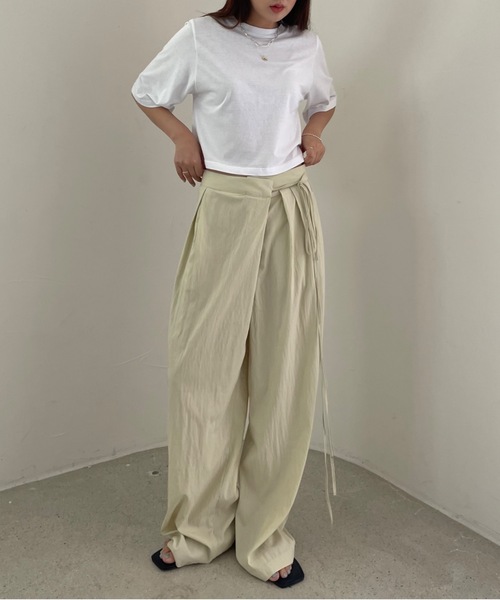 「Didot.showroom」 スラックス S チャコールグレー レディース_画像6