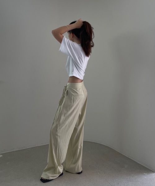 「Didot.showroom」 スラックス S チャコールグレー レディース_画像7