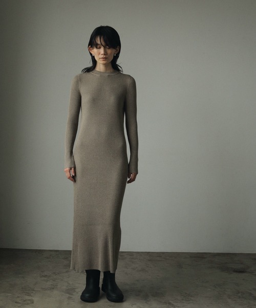 まや　アンヌーク　anuke ニットワンピース anuke（アンヌーク） ニットワンピース 36inch グレー レディース