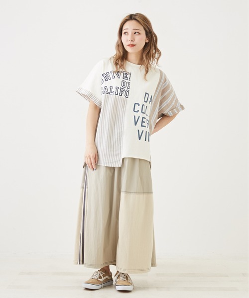 「CUBE SUGAR」 半袖Tシャツ M ネイビー レディース_画像2
