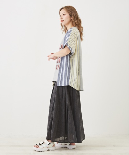 「CUBE SUGAR」 半袖Tシャツ M ネイビー レディース_画像6