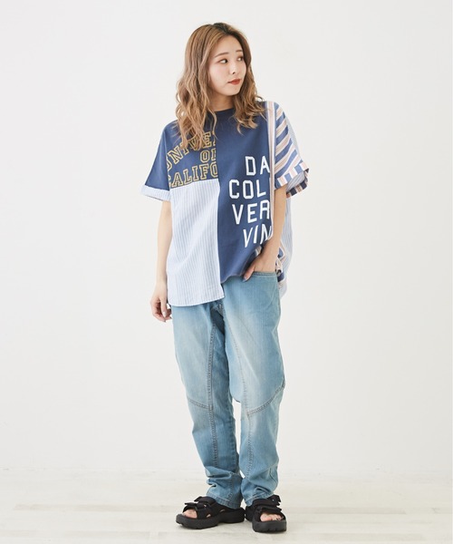 「CUBE SUGAR」 半袖Tシャツ M ネイビー レディース_画像8