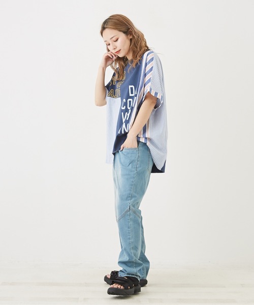 「CUBE SUGAR」 半袖Tシャツ M ネイビー レディース_画像9