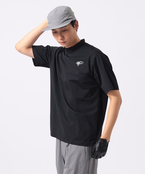 ビームスゴルフ　モックネック　ブラック　メンズLサイズ BEAMS GOLF（ビームス ゴルフ） tシャツ ORANGE LABEL / ヨーク異素材