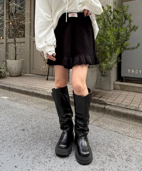 w closet（ダブルクローゼット） パンツ フリルニットショートパンツ