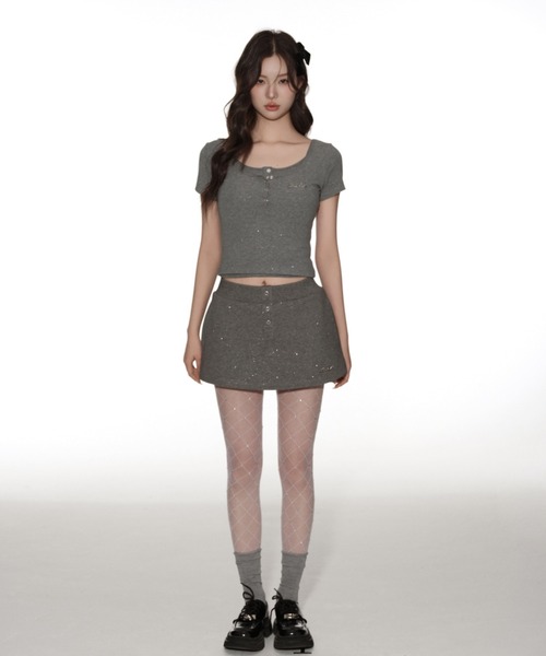 Silentand スカート Kirakira mini flare skirt : ZOZOTOWN Yahoo!店