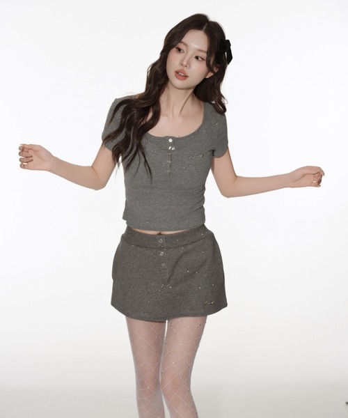 Silentand スカート Kirakira mini flare skirt : ZOZOTOWN Yahoo!店