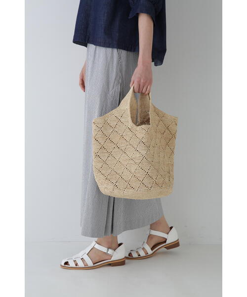 human woman（ヒューマンウーマン） トートバッグ フリ- ホワイト系