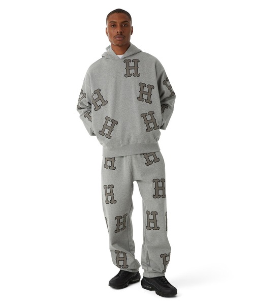 「HUF」 スウェットパンツ LARGE ヘザーグレー メンズ_画像4