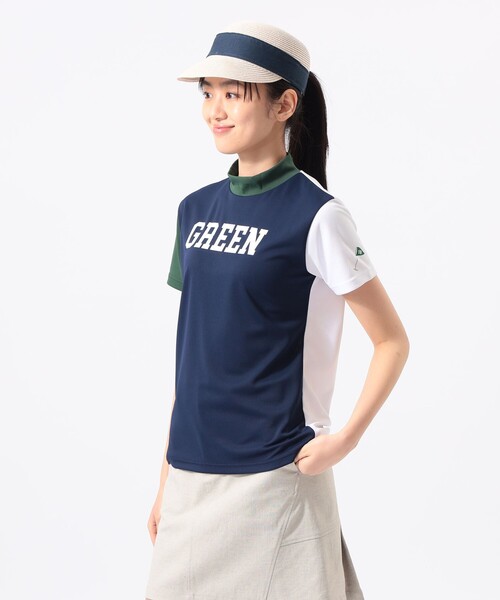 トレーナー スウェット ORANGE LABEL / クレイジーパターン モックネックシャツ（吸水速乾・UVカット） レディース_7