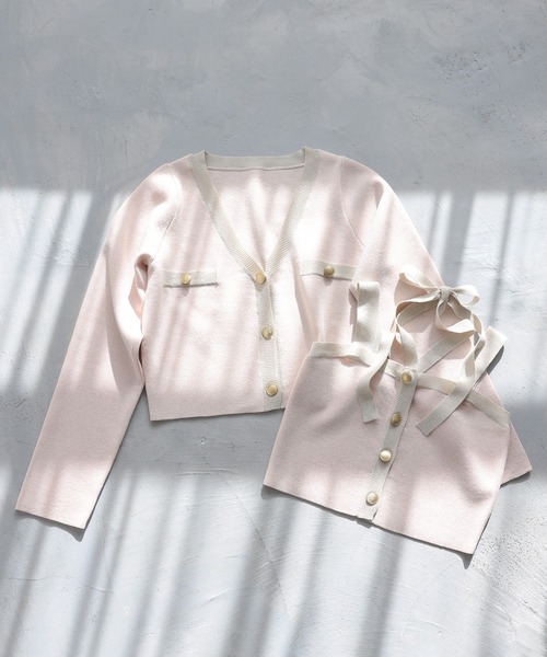 「one after another NICE CLAUP」 ニットカーディガン FREE オフホワイト レディース_画像8