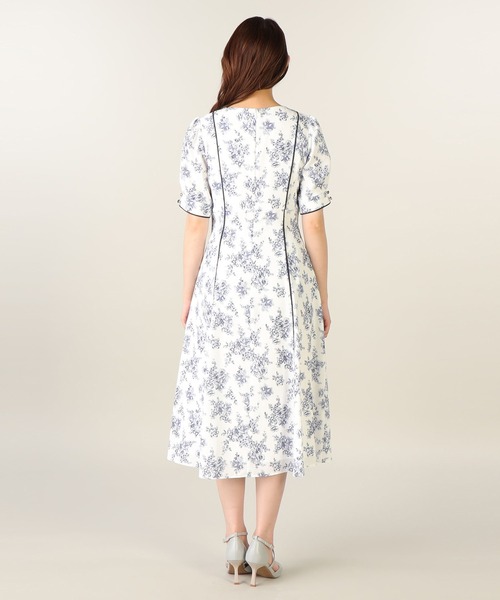「LAISSE PASSE」 半袖ワンピース 38 レッド レディース_画像10