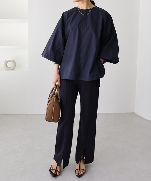 「evernavy」 イージーパンツ S ネイビー レディース_画像7