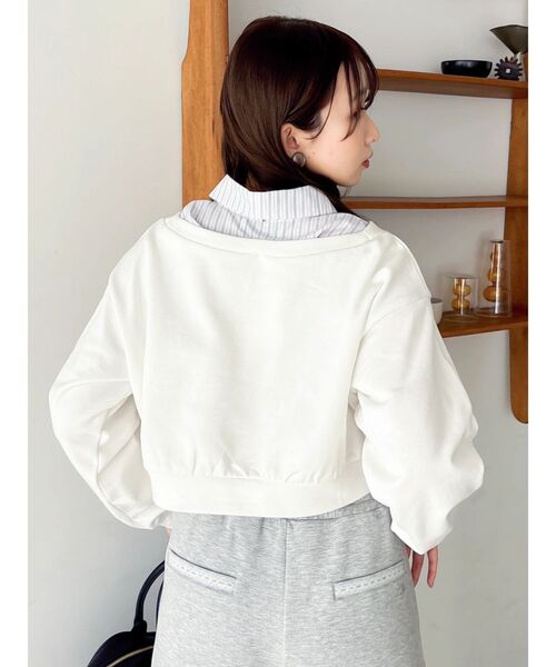 dazzlin（ダズリン） トレーナー スウェット ボウタイシャツレイヤード