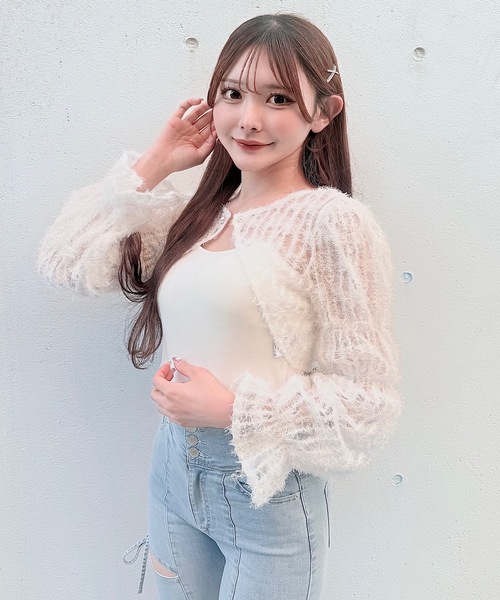 NOMAE（ノーマエ） tシャツ フェザーボレロアンサンブルトップス