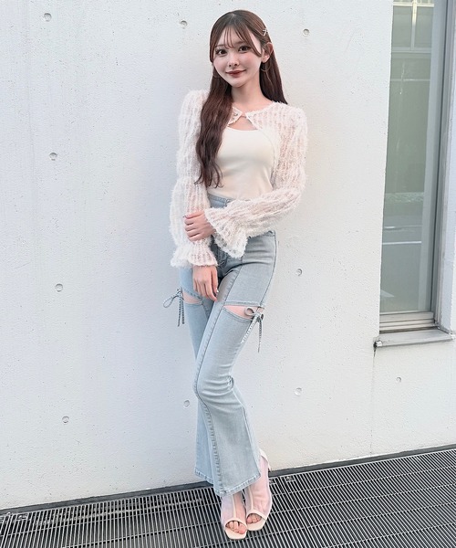 NOMAE（ノーマエ） tシャツ フェザーボレロアンサンブルトップス