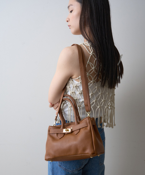 「AULENTTI」 2WAYバッグ フリー ブラウン レディース_画像5
