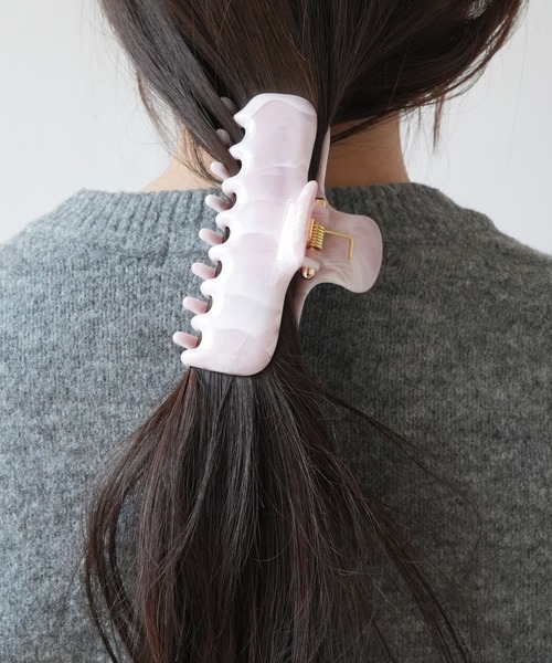Port（ポート） ヘアクリップ 「 」 マーブル スクエア ワイド ヘア